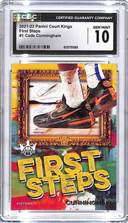 2021-22 Court Kings Cade Cunningham First Steps Rookie RC CGC 10 Pistons