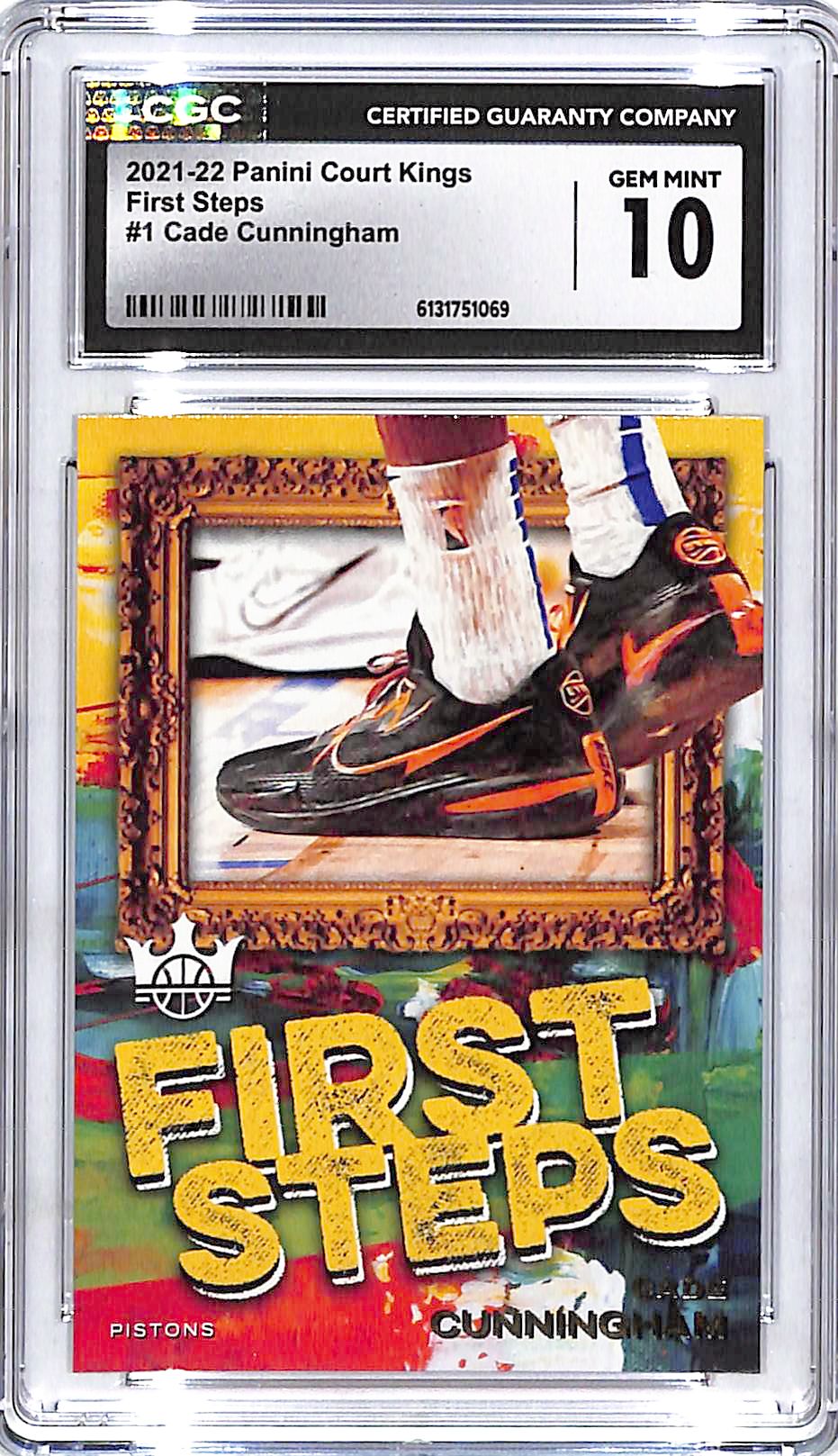 2021-22 Court Kings Cade Cunningham First Steps Rookie RC CGC 10 Pistons