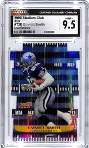 1999 Stadium Club Emmitt Smith Luminous 3x3 CGC 9.5 Cowboys