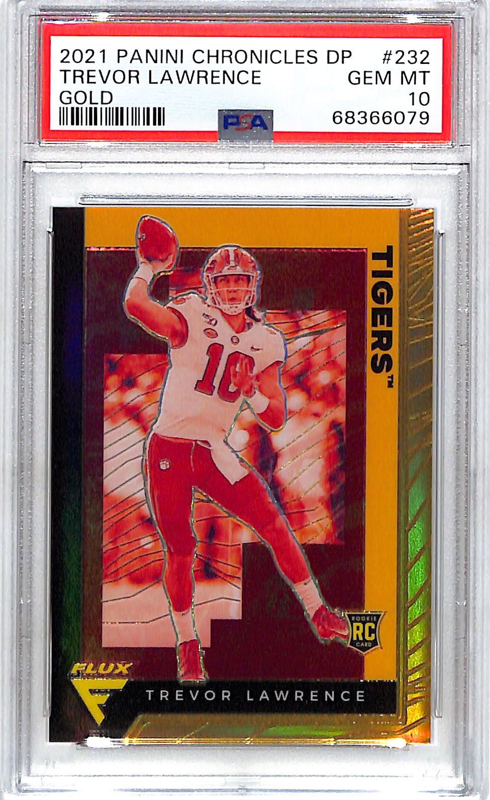 2021 Chronicles Draft Picks Trevor Lawrence Rookie RC Gold /10 PSA 10 Jaguars