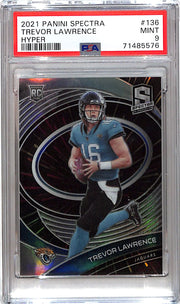 2021 Spectra Trevor Lawrence Rookie RC Hyper /75 PSA 9 Jagaurs