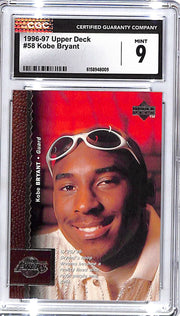 1996-97 Upper Deck Kobe Bryant Rookie RC #58 CGC 9 Lakers