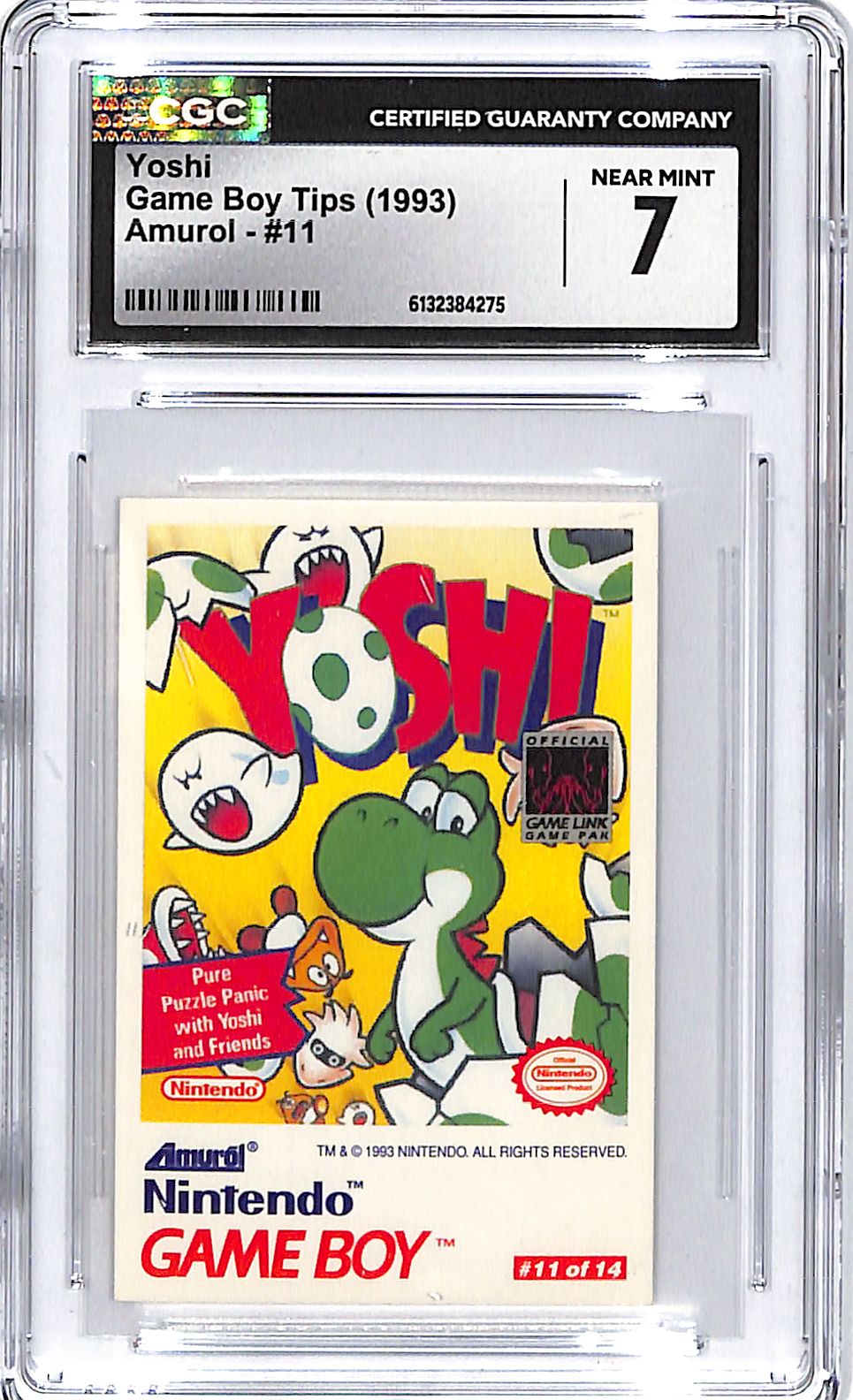 1993 Amurol Game Boy Tips Yoshi #11 CGC 7