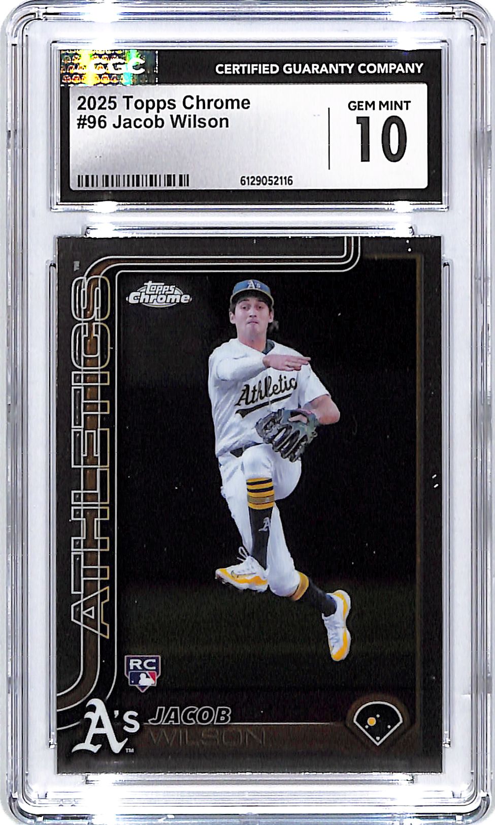 2025 Topps Chrome Jacob Wilson Rookie RC #96 CGC 10 Athletics