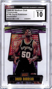1998-99 Stadium Club David Robinson Triumvirate Illuminator CGC 10 Spurs