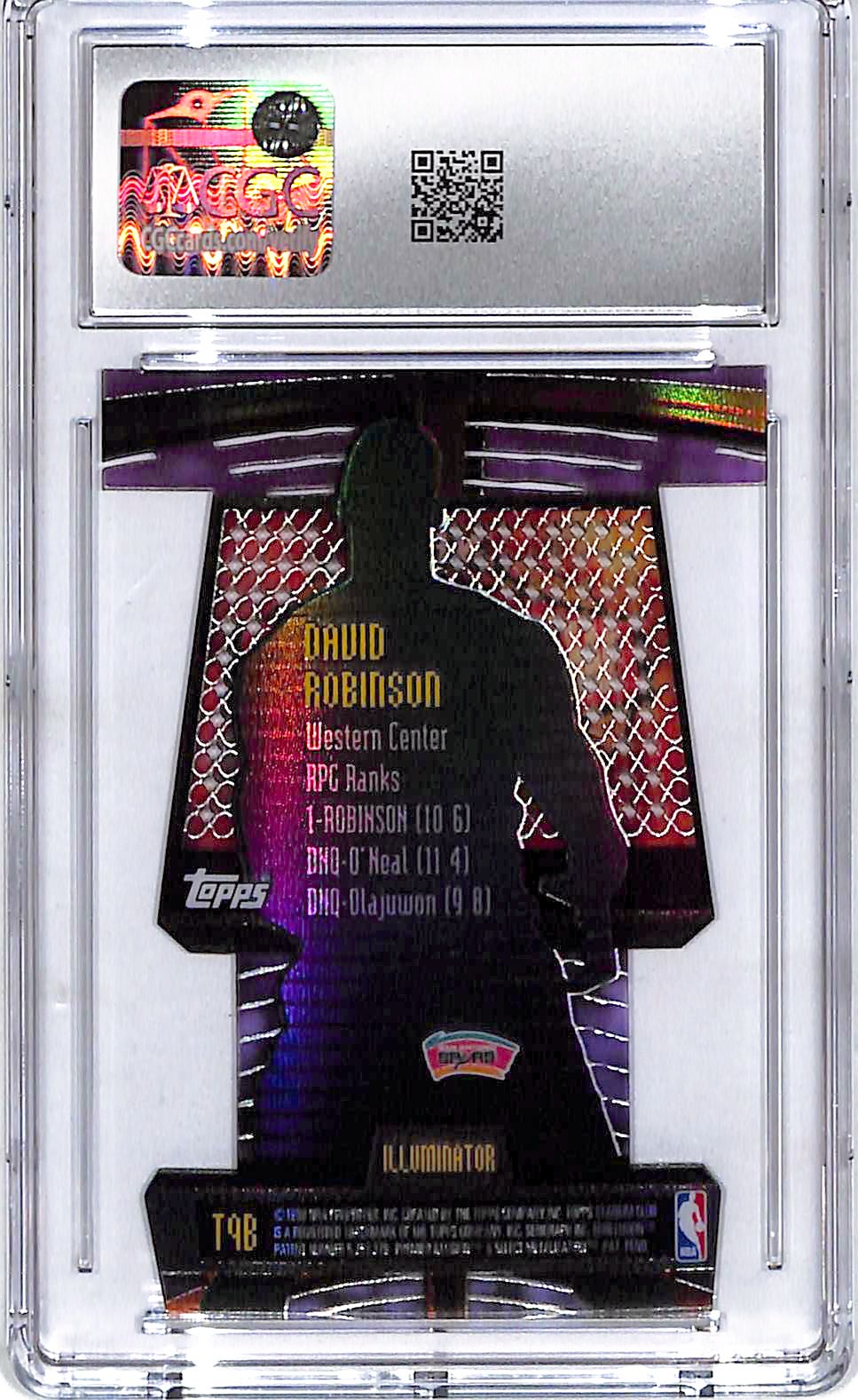 1998-99 Stadium Club David Robinson Triumvirate Illuminator CGC 10 Spurs