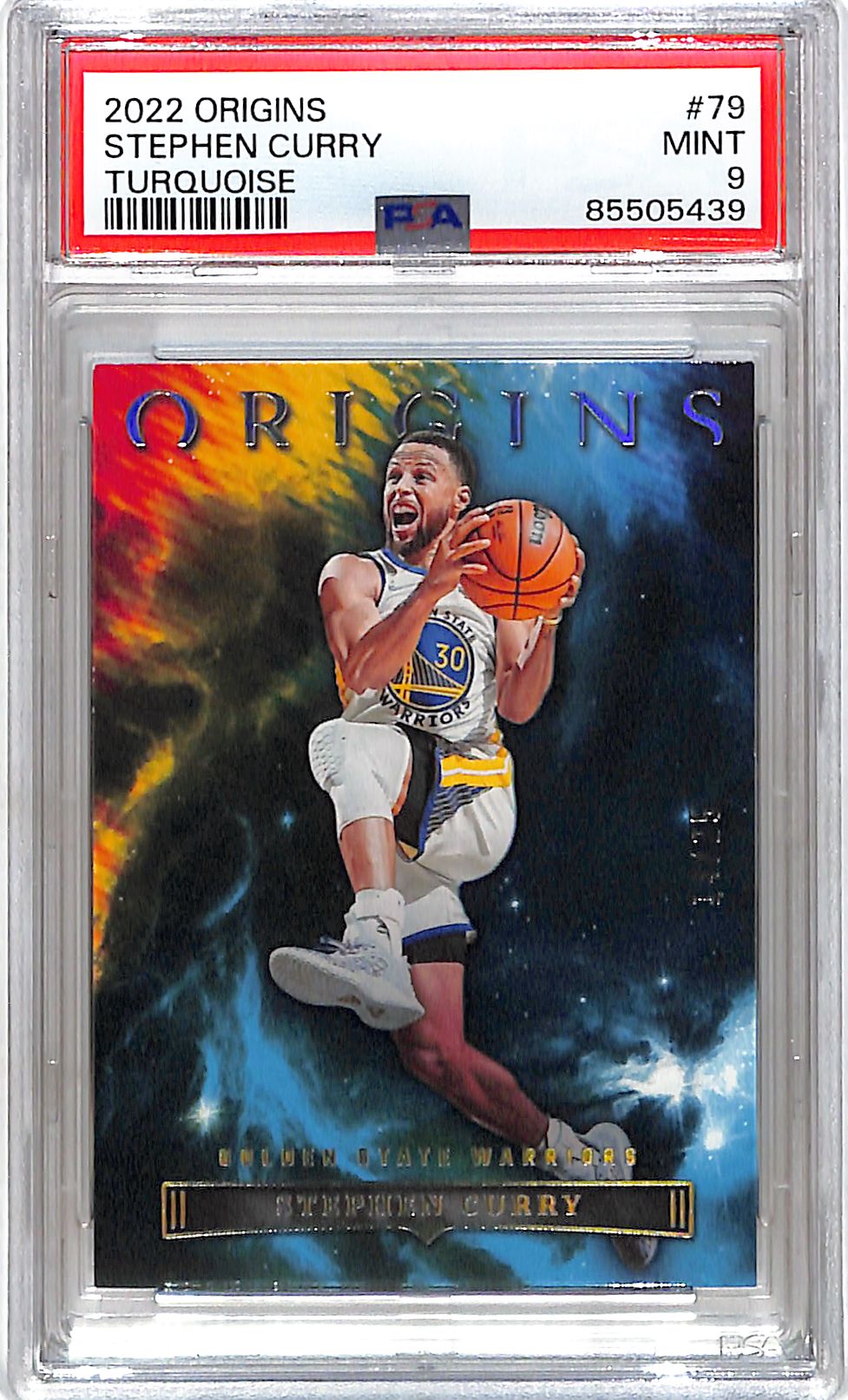 2022-23 Origins Stephen Curry Turquoise /25 PSA 9 Warriors