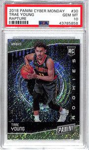 2018 Panini Cyber Monday Trae Young Rookie RC Rapture /25 PSA 10 Hawks