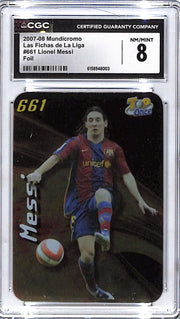2007-08 Mundicromo Las Fichas de La Liga Lionel Messi Foil #661 CGC 8 Barcelona