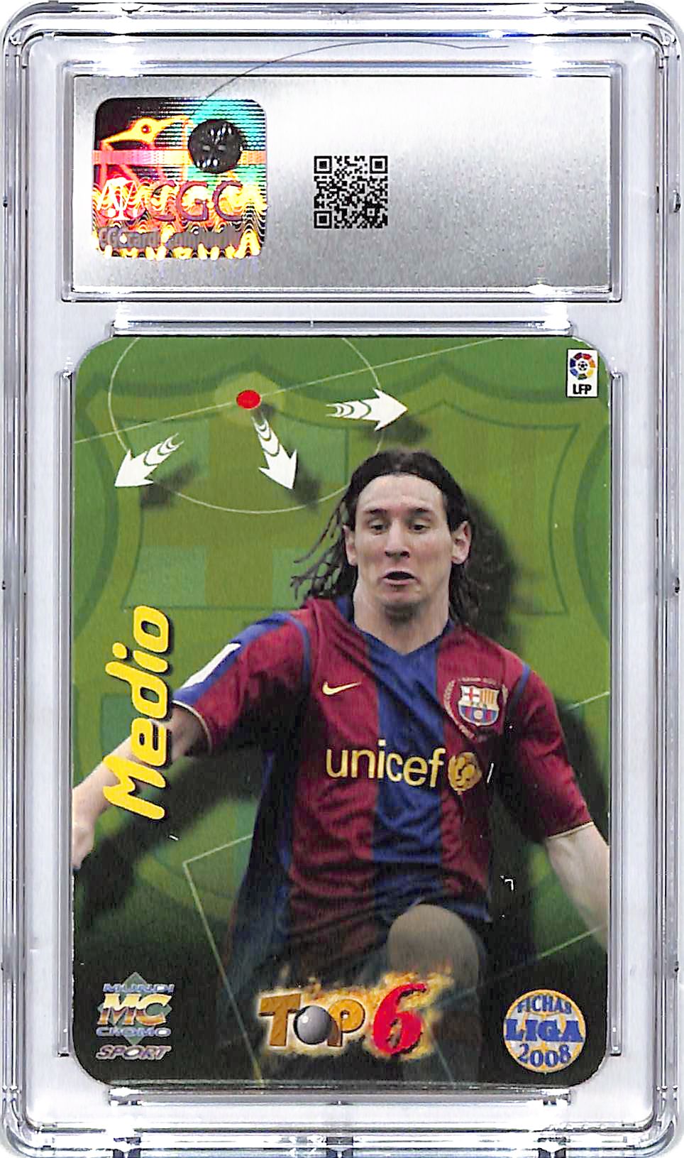 2007-08 Mundicromo Las Fichas de La Liga Lionel Messi Foil #661 CGC 8 Barcelona