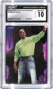 2024 Upper Deck Metal Universe Champions Michael Jordan #1 CGC 10 Bulls