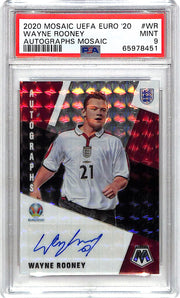 2020 Mosaic UEFA Euro Wayne Rooney Auto Autograph PSA 9 England
