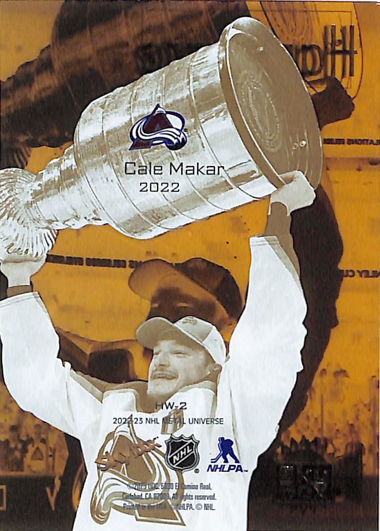 2022-23 Metal Universe Cale Makar Hardware #2 Avalanche