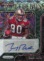 2021 Prizm Jerry Rice Auto Autograph Green Scope /49 Franchise Legends 49ers