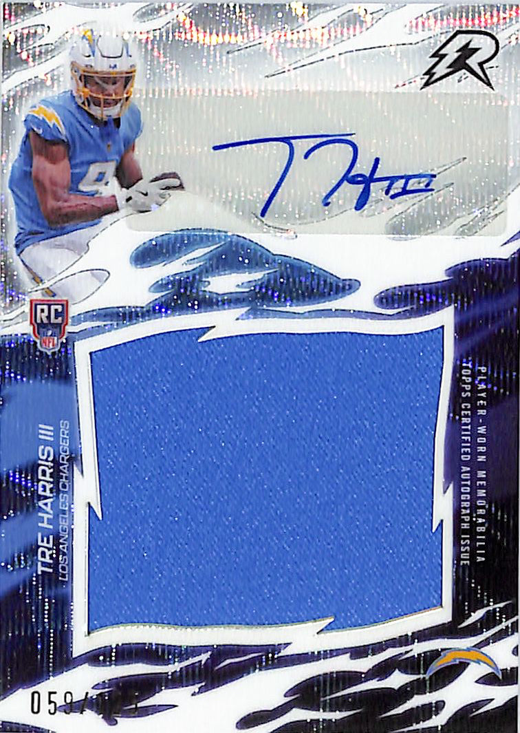 2026 Topps Resurgence Tre Harris Auto Autograph Rookie RC Patch Jersey /125 Chargers