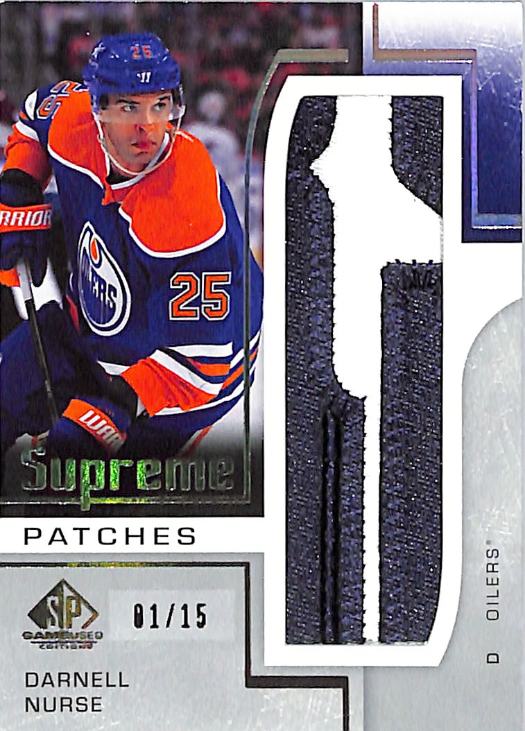 2024-25 SP Game Used Darnell Nurse Supreme Patches Jersey /15 Oilers
