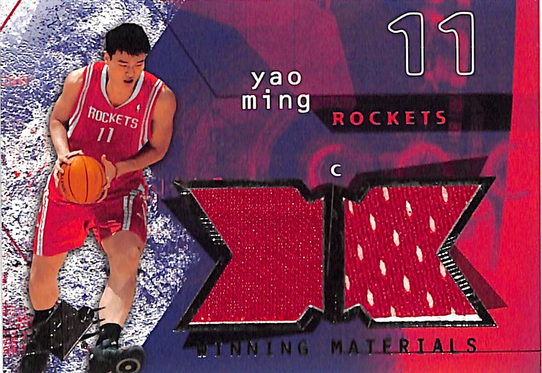 2004-05 SPx Yao Ming Winning Materials Jersey Patch GAME USED Rockets