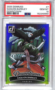 2025 Donruss Saquon Barkley Downtown #7 PSA 10 Eagles