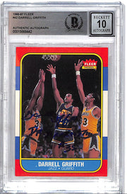 1986-87 Fleer Darrell Griffith Auto Autograph BGS Authentic Jazz