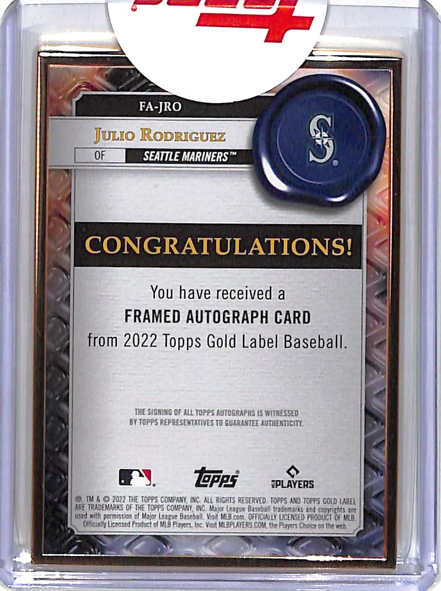 2022 Topps Gold Label Julio Rodriguez Auto Autograph Rookie RC Mariners