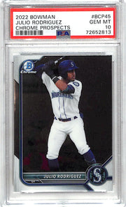 2022 Bowman Chrome Julio Rodriguez Rookie RC Prospect PSA 10 Mariners