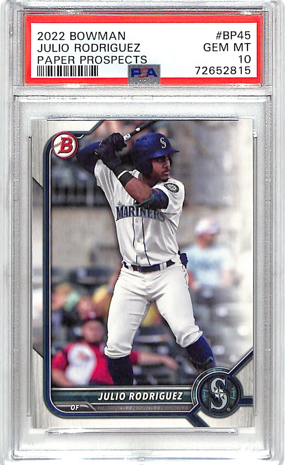 2022 Bowman Julio Rodriguez Rookie RC Prospect PSA 10 Mariners