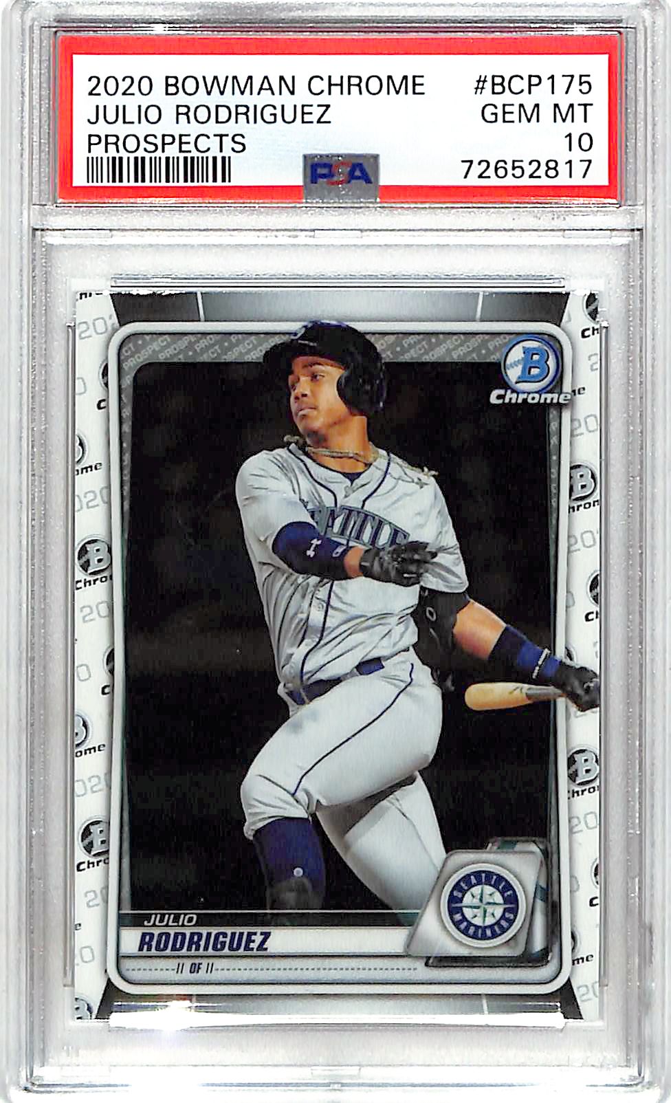 2020 Bowman Chrome Julio Rodriguez Prospect Rookie RC PSA 10 Mariners