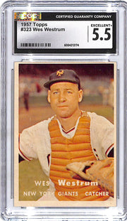 1957 Topps Wes Westrum #323 CGC 5.5 Giants
