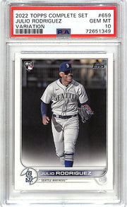2022 Topps Complete Set Julio Rodriguez Rookie RC Variation PSA 10 Mariners