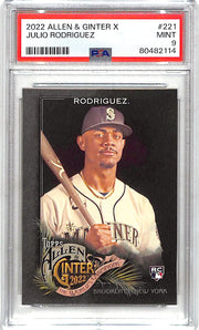 2022 Topps Allen and Ginter X Julio Rodriguez Rookie RC #221 PSA 9 Mariners
