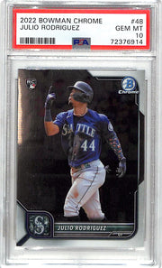 2022 Bowman Chrome Julio Rodriguez Rookie RC #48 PSA 10 Mariners
