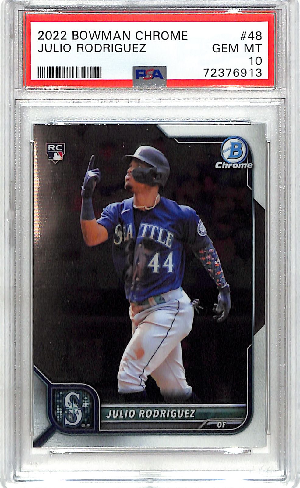 2022 Bowman Chrome Julio Rodriguez Rookie RC #48 PSA 10 Mariners