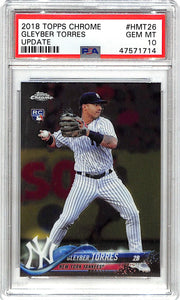 2018 Topps Chrome Update Gleyber Torres Rookie RC HMT26 PSA 10 Yankees