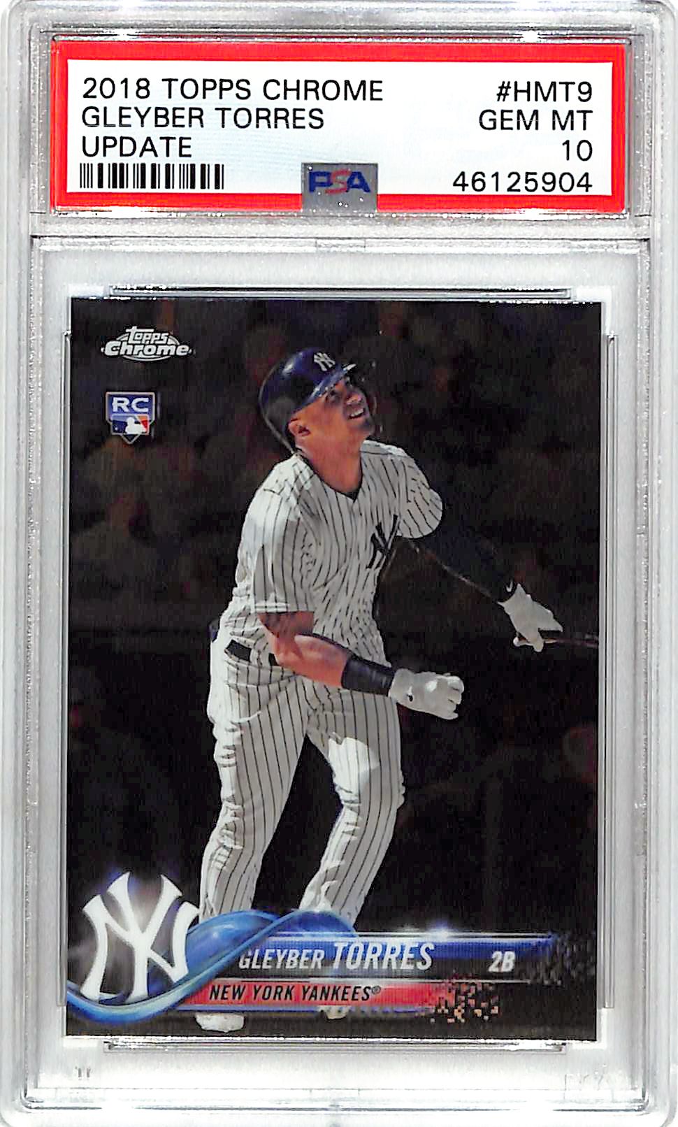 2018 Topps Chrome Update Gleyber Torres Rookie RC HMT9 PSA 10 Yankees