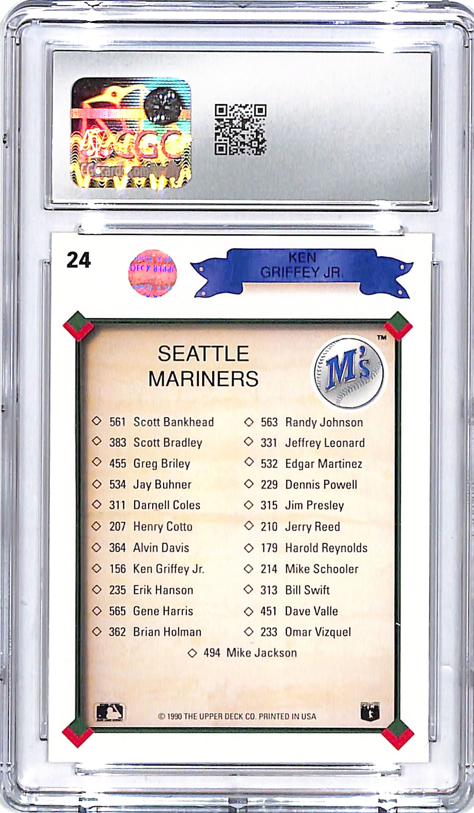 1990 Upper Deck Ken Griffey Jr #24 CGC 9.5 Mariners