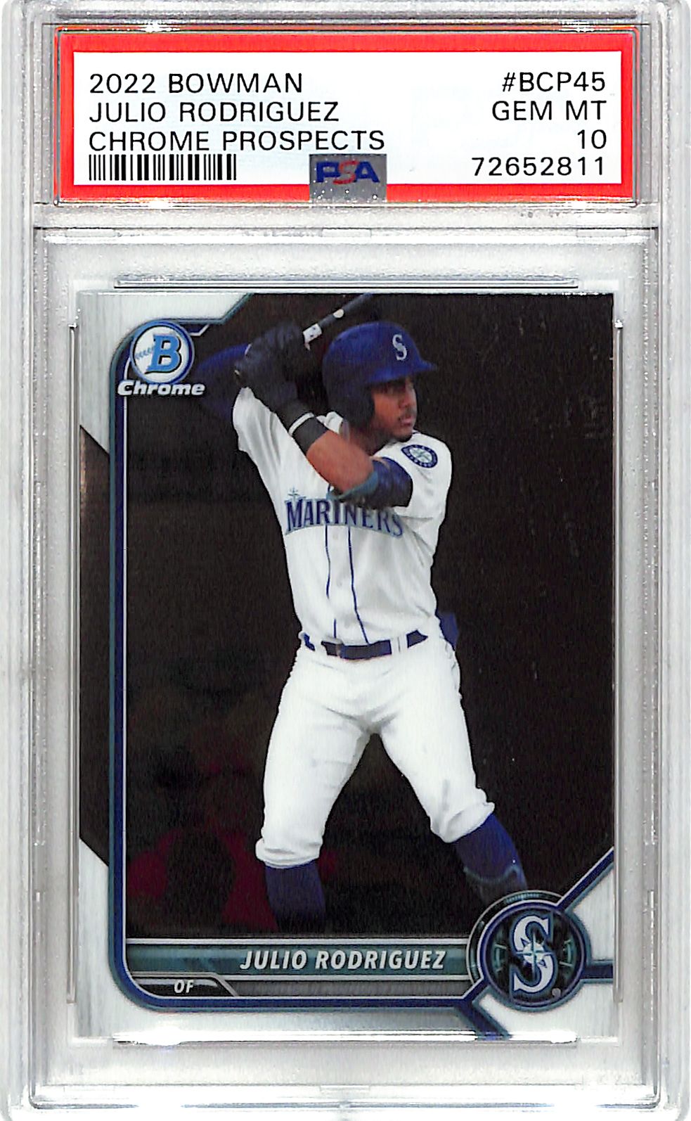2022 Bowman Chrome Julio Rodriguez Rookie RC Prospect PSA 10 Mariners