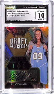 2024 Select WNBA Kristi Toliver Auto Autograph Draft Selections CGC 10