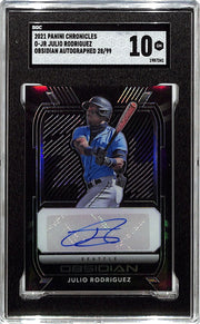2021 Chronicles Julio Rodriguez Obsidian Auto Autograph Rookie RC /99 SGC 10 Mariners