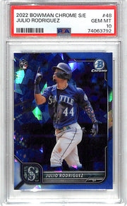 2022 Bowman Chrome Sapphire Julio Rodriguez Rookie RC PSA 10 Mariners