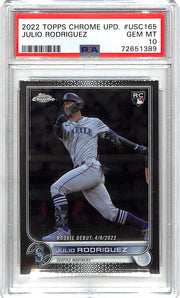 2022 Topps Chrome Update Julio Rodriguez Rookie RC USC165 PSA 10 Mariners