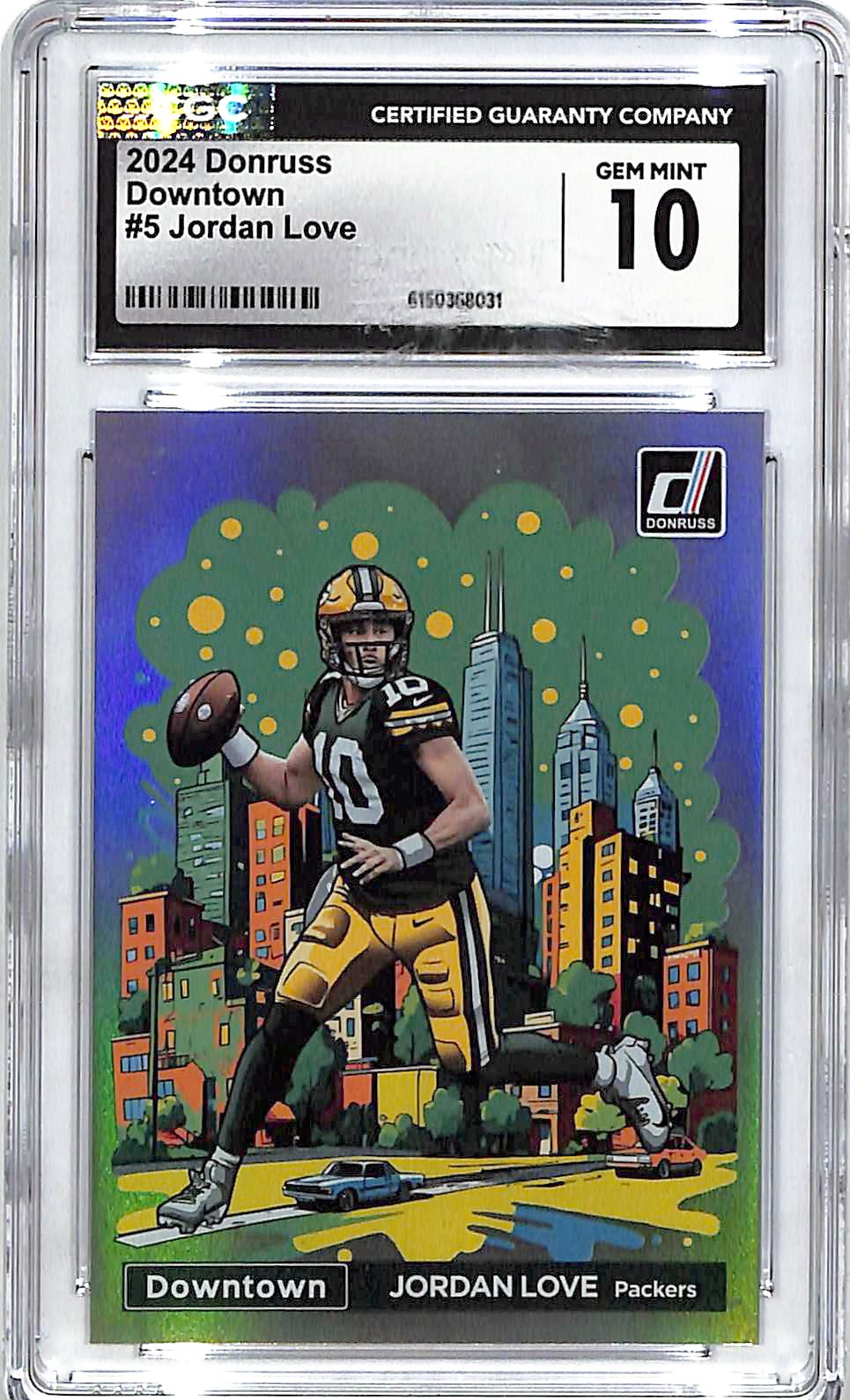 2024 Donruss Jordan Love Downtown #5 CGC 10 Packers