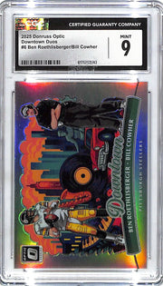 2025 Donruss Optic Ben Roethlisberger Bill Cowher Dual Downtown Duos #6 CGC 9 Steelers