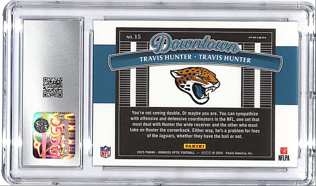 2025 Donruss Optic Travis Hunter Downtown Duos Rookie RC #15 CGC 10 Jaguars