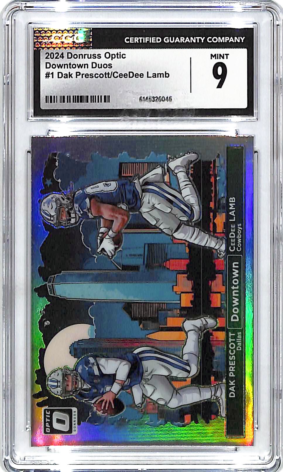 2024 Donruss Optic Dak Prescott CeeDee Lamb Downtown Duos #1 CGC 9 Cowboys