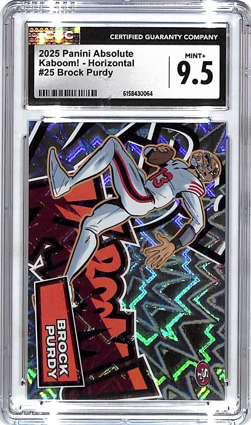 2025 Absolute Brock Purdy Kaboom! Horizontal #25 CGC 9.5 49ers