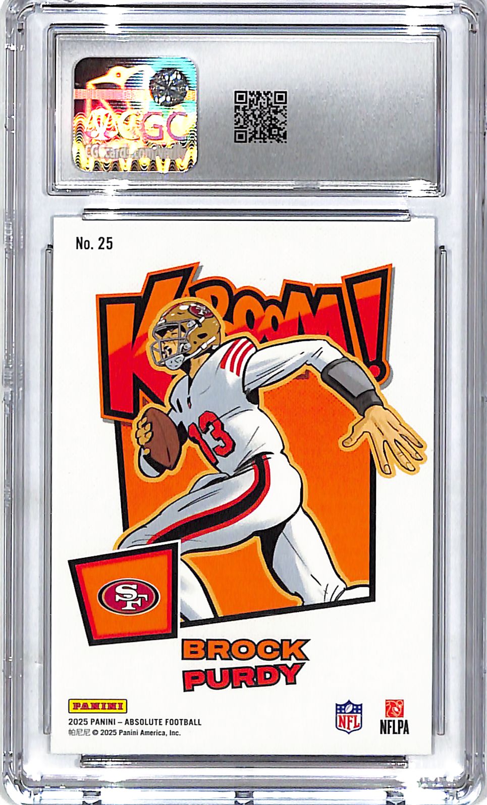 2025 Absolute Brock Purdy Kaboom! Horizontal #25 CGC 9.5 49ers