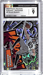 2025 Absolute Brock Bowers Kaboom! Horizontal #8 CGC 9 Raiders