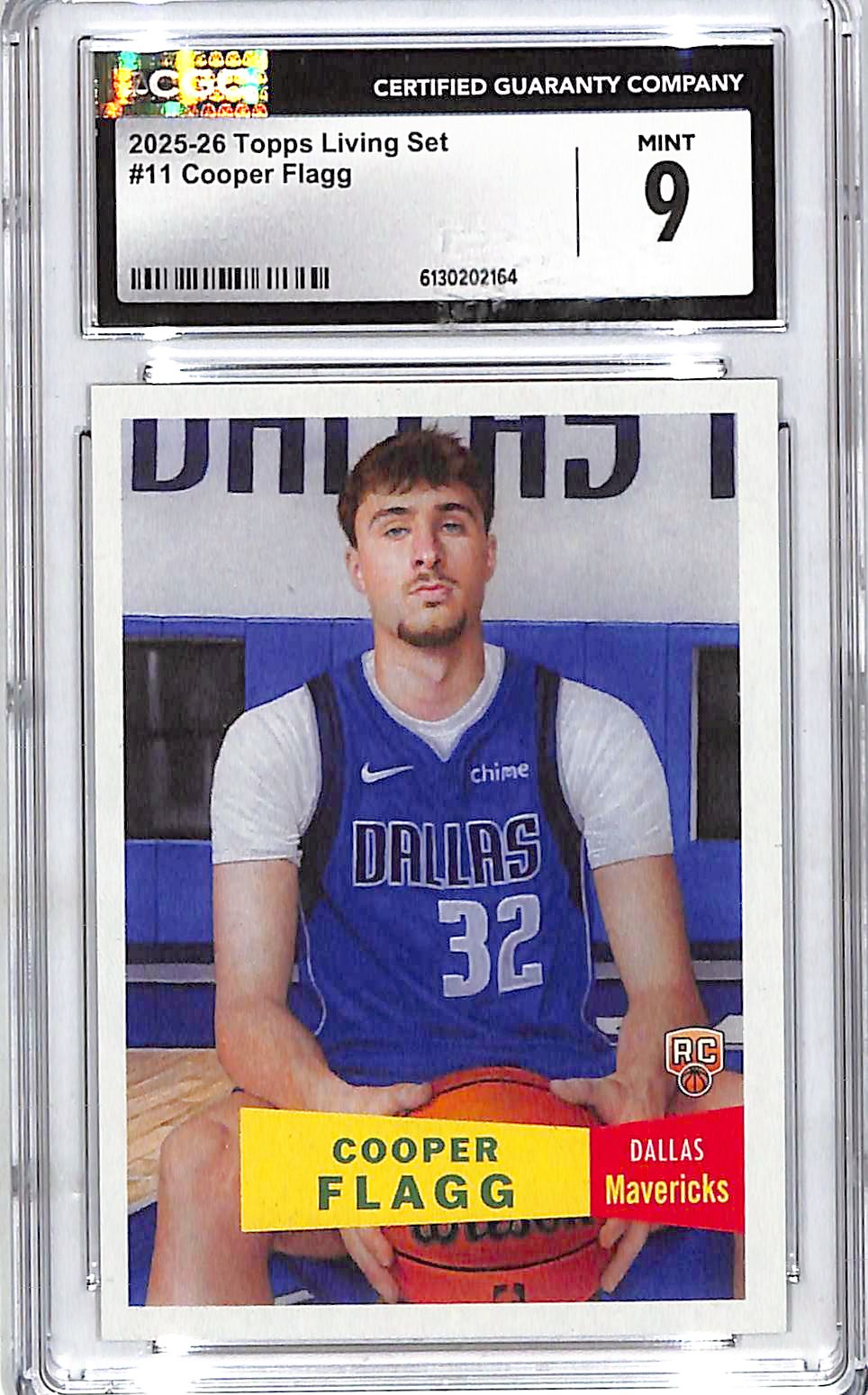 2025-26 Topps Living Set Cooper Flagg Rookie RC #11 CGC 9 Mavericks