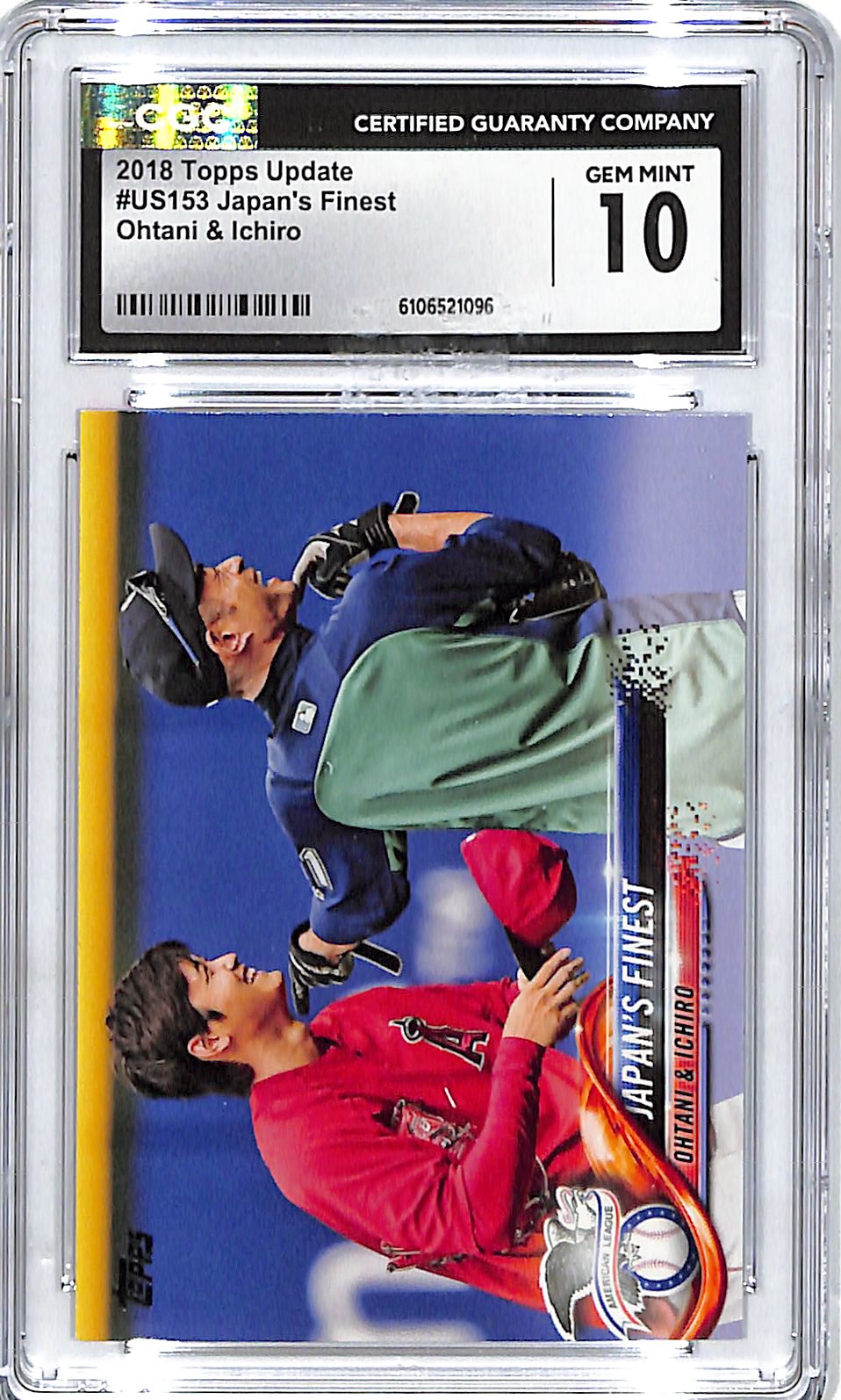 2018 Topps Update Shohei Ohtani Ichiro Japan's Finest Rookie RC CGC 10