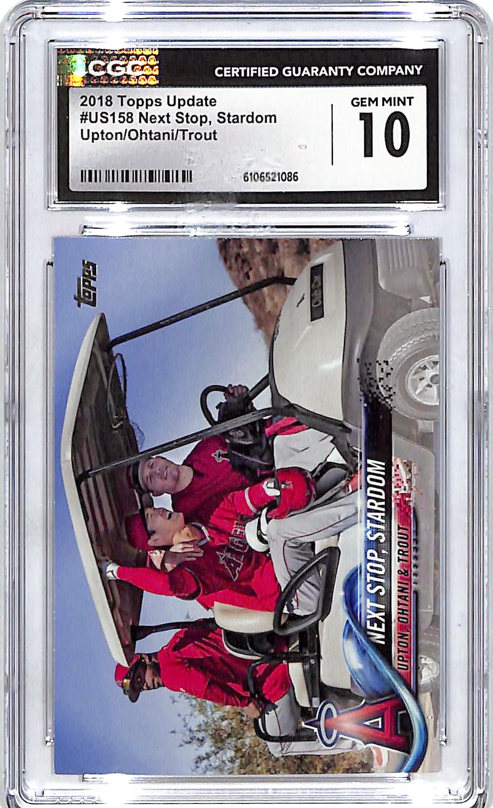 2018 Topps Update Shohei Ohtani Mike Trout Next Stop Stardom Rookie RC CGC 10 US158